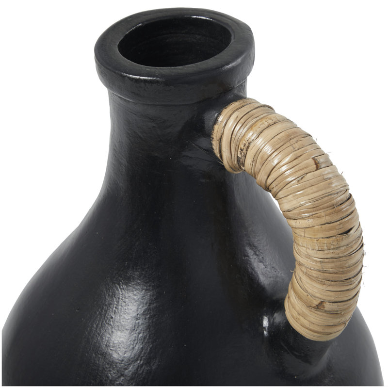 Vase de table en terre cuite, Noir
