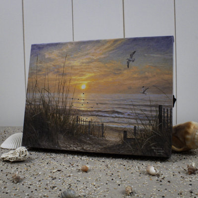 Margarita - toile de table éclairée 8 x 6 Coastline Sunset