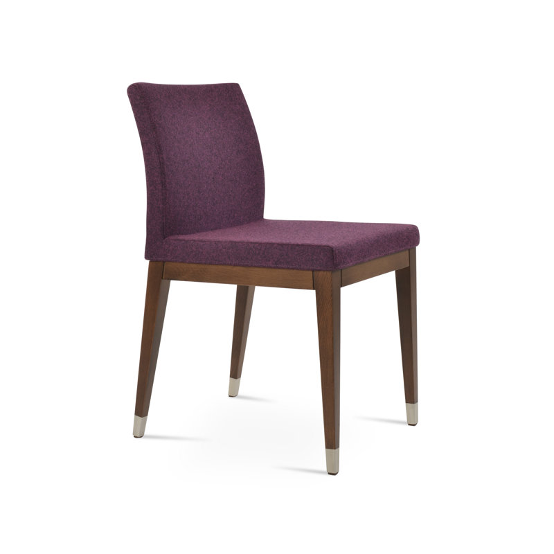 Chaise d'appoint en bois avec anneau Aria, Marron profond