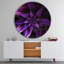 Fractale fleur mauve - horloge murale moderne-34140787