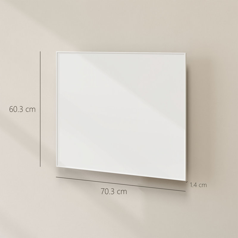 HOMCOM Electric Panel, Wall Mounted Space Heater with Adjustable Thermostat, 1.7 Amps, 60.3 cm H x 70.3 cm W x 1.4 cm D