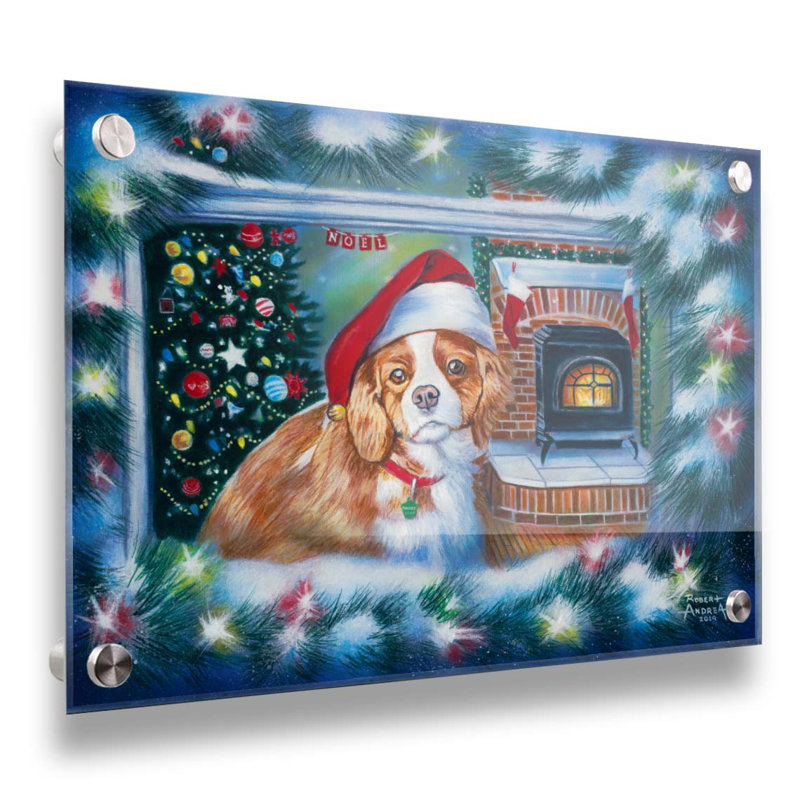 «Little Christmas Dreamer» par Robert Andrea, Plastique / acrylique, H 16 po x l 20 po x P 1 po