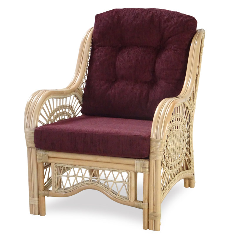Ajuni Upholstered Armchair, Burgundy