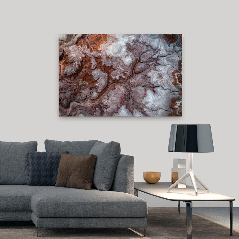 Art mural abstrait contemporain Macua - Colours of Utah, H 32 po x l 48 po