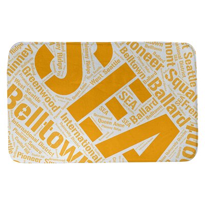 Seattle Washington Districts Rectangle Memory Foam Non-Slip Bath Rug -  East Urban Home, 6A47A9E1A11848ACB1A9C2EC6A9D694A