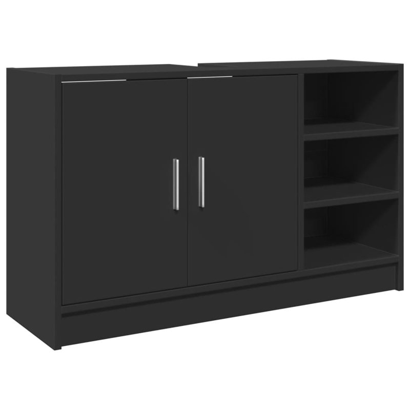 Breaden 90cm W x 55cm H x 29cm D Under Sink Cabinet, Black