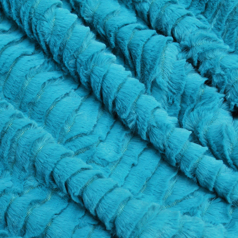 Knitted Throw Blanket, Baltic Blue