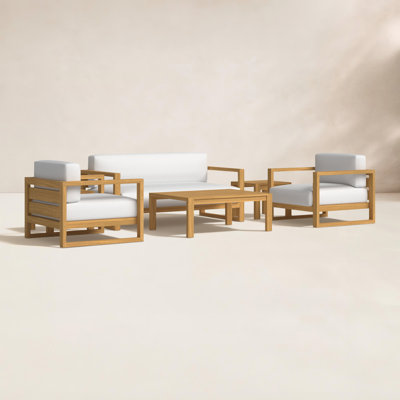 Upland 4-Person Teak Patio Seating Group