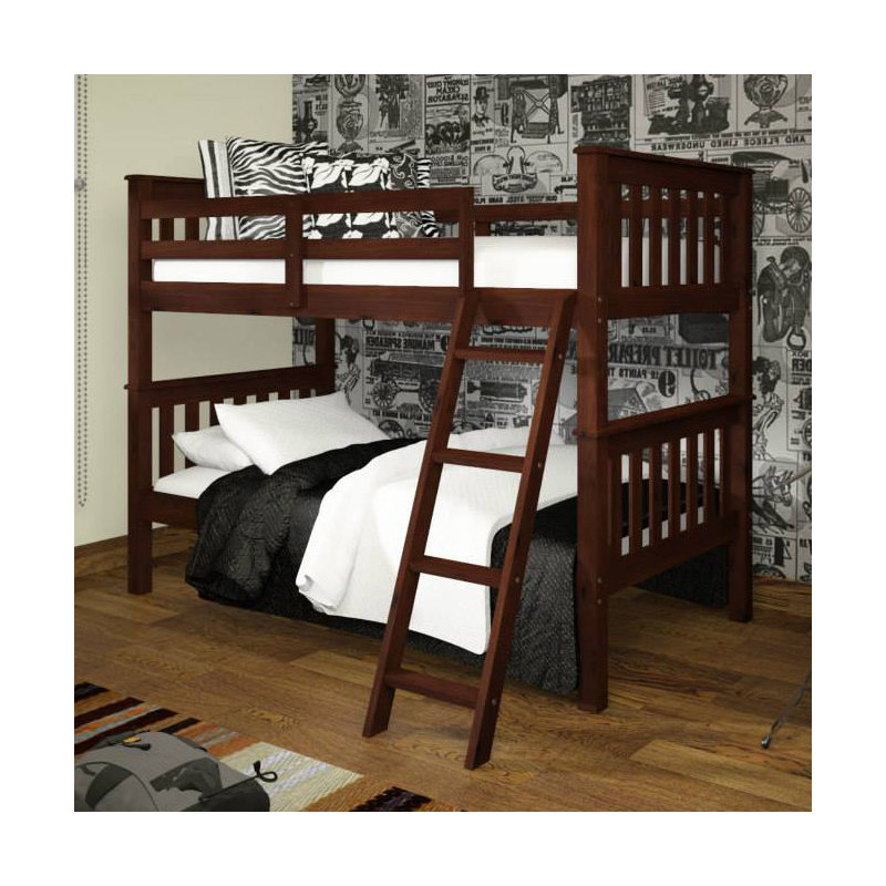 Dubbo Twin over Twin Standard Bunk Bed, Dark Cappuccino