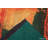 Scandinavian One-of-a-Kind Rectangle 9' X 13'7" 1970s Area Rug in Green/Orange