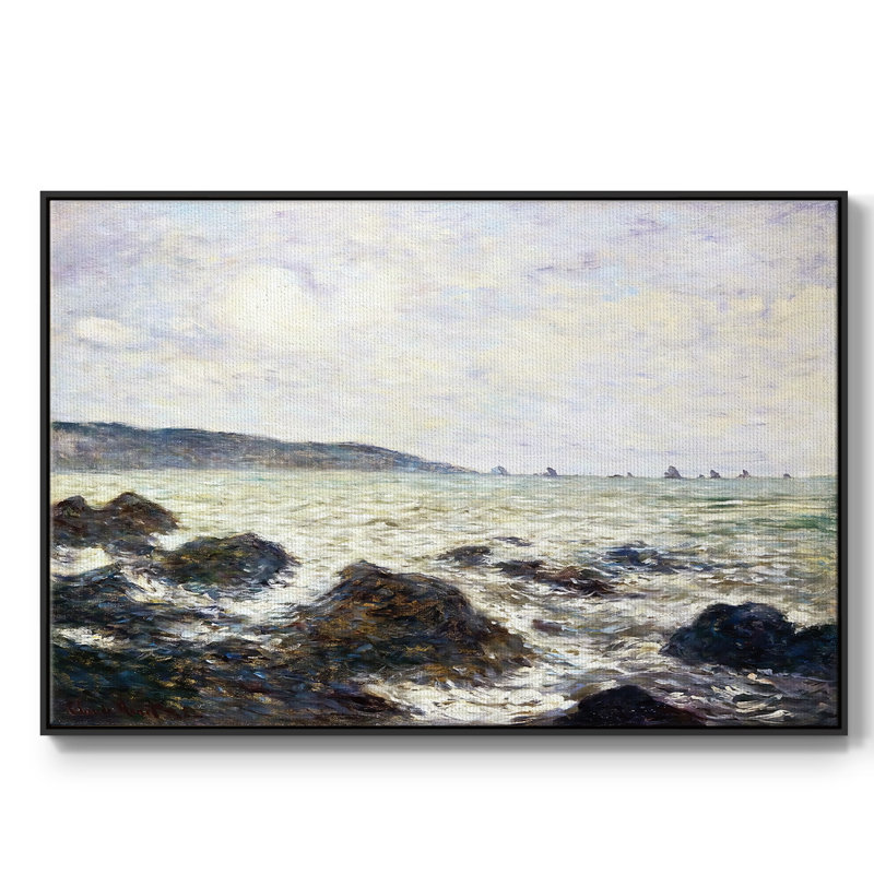 " Coast Of Normandy ", 41" H x 27" W x 2" D, Black