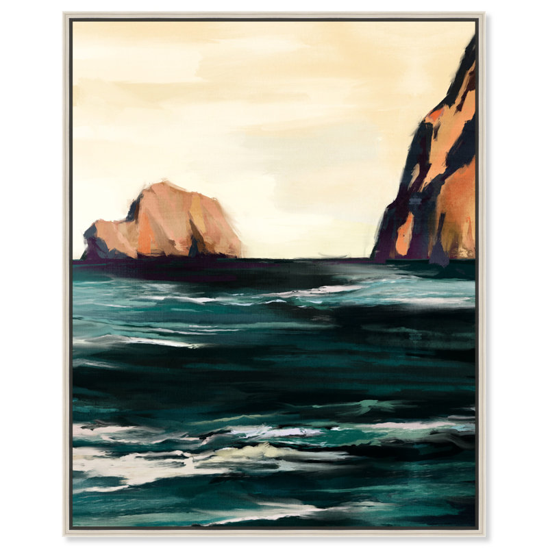 Art mural Rockside View, Cadre argenté, H 31 po x l 25 po