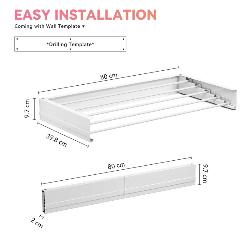 Stainless Steel Foldable Wall-Mounted Drying Rack