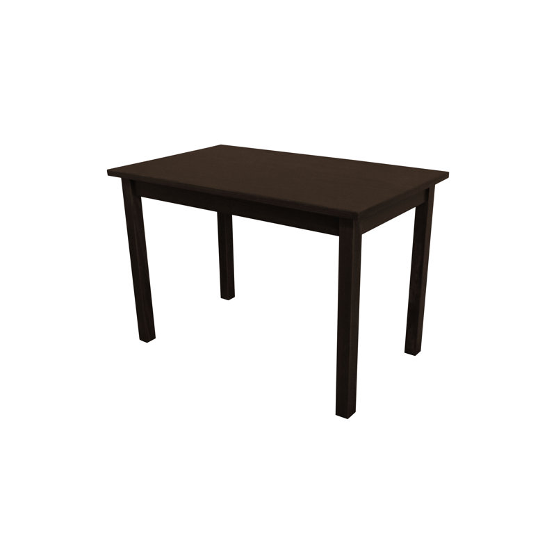 48" Dark Brown Solid Wood Dining Table