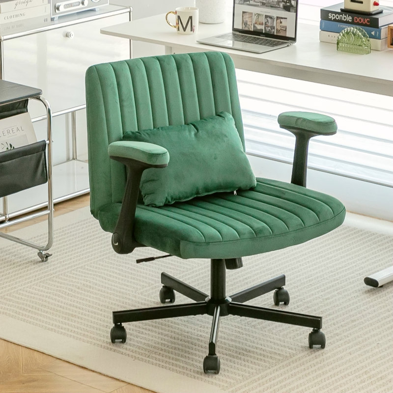 Chaise de bureau Velvet Criss Cross, Vert