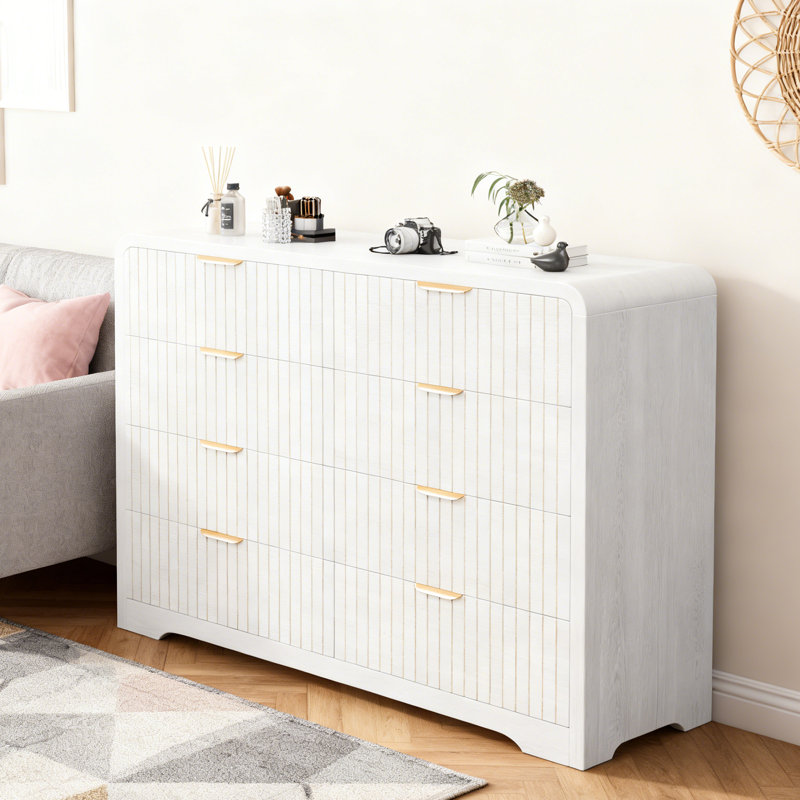 Commode 6 tiroirs: Commode de rangement polyvalente pour la maison, Blanc, 6