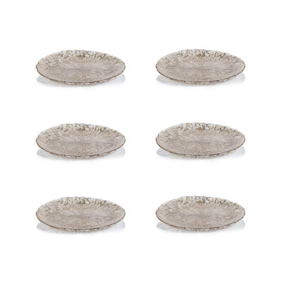 Chiara 6-Piece Fusion Glass Serving Platter Set