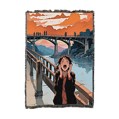Pure Country Weavers Screaming Tapestry Throw Blanket Woven from Cotton - Made in The USA (54x62)