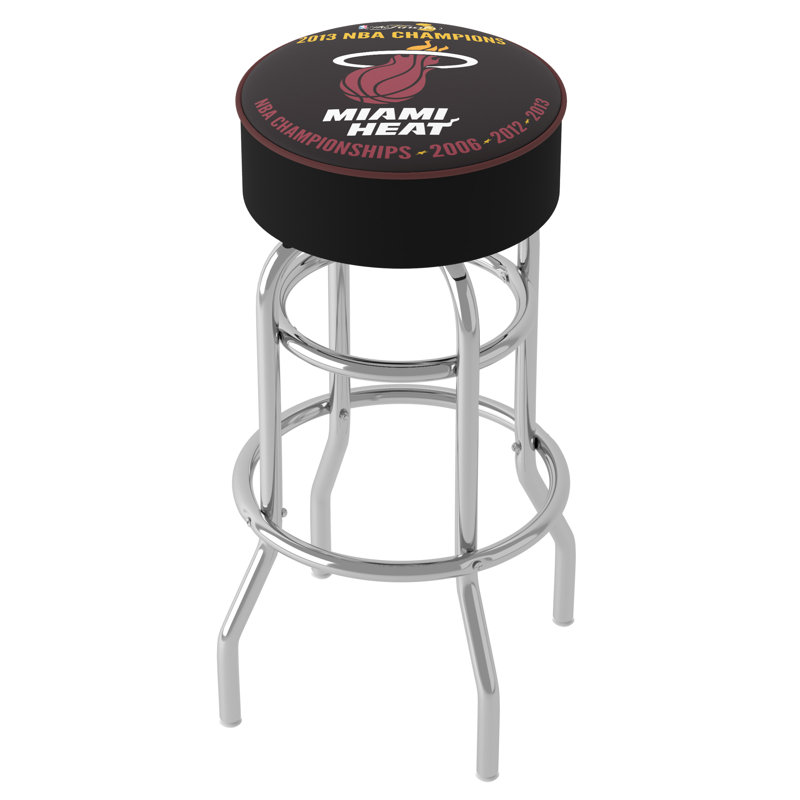 Swivel Upholstered Counter Stool with Metal Frame