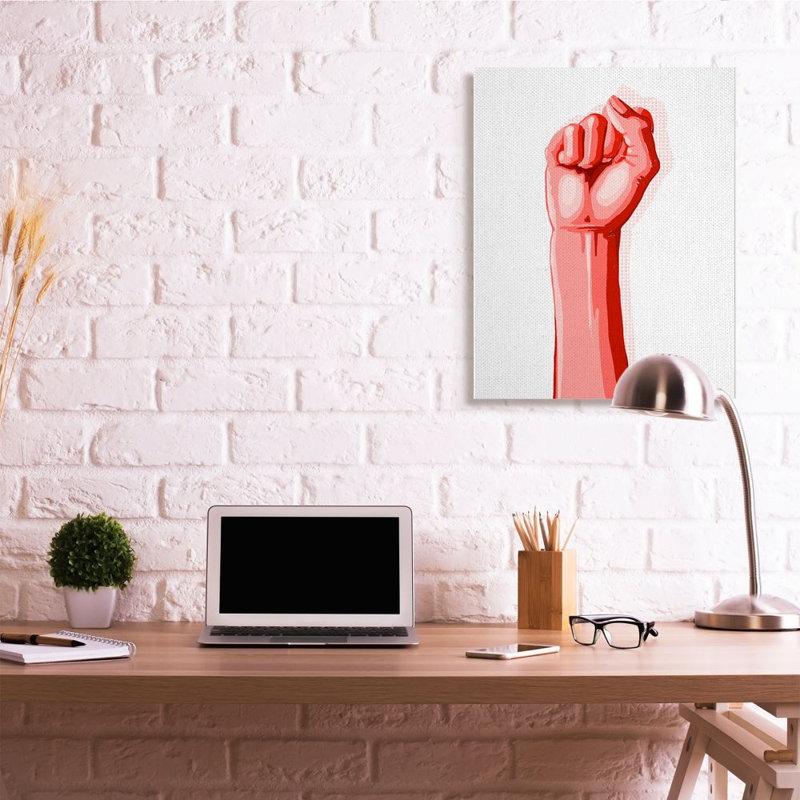 «Modern Pop Raised Fist» par Grace Pop - impression d'art graphique, Toile tendue, H 40 po x l 30 po