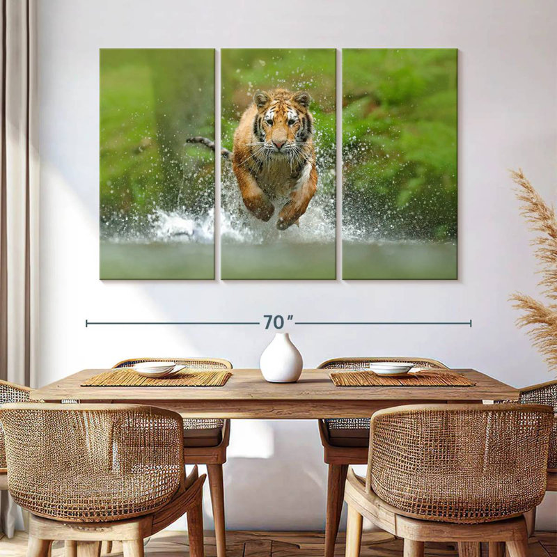 Brampt Running Tiger, 28" H x 45" W