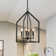 4 - Light Open Frame Black Lantern Pendant Light