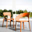 Chaise tropicale orange à un côté en polypropylène pour les salles à manger