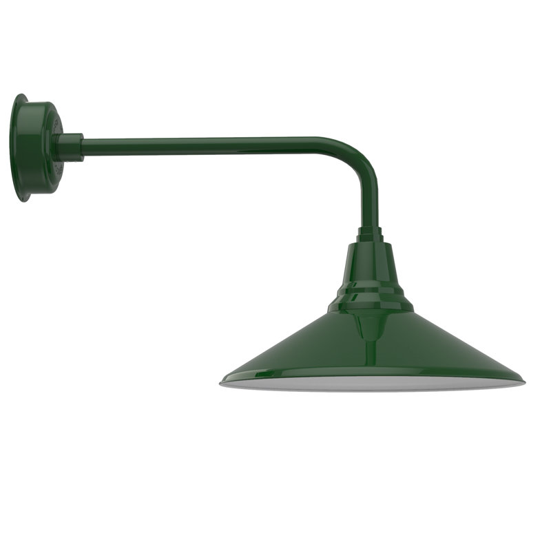 Luminaire de grange d’extérieur Albali, Vert rétro, H 16,47 po x l 18 po x P 35,25 po