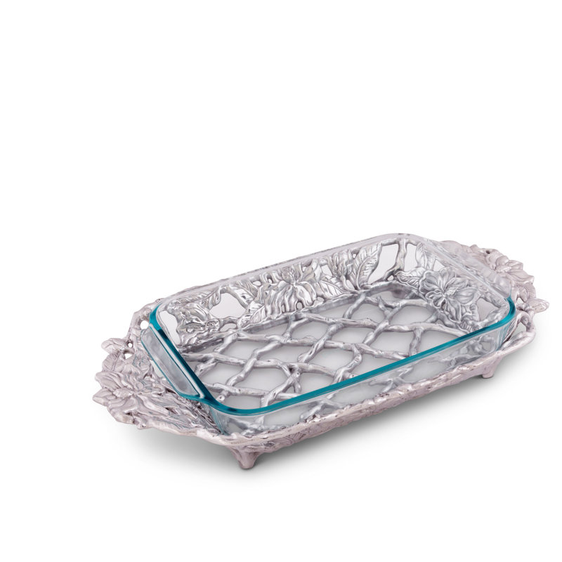 Arthur Court Designs Magnolia Rectangular Pyrex Holder
