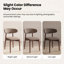 Upholstered Solid Wood Dining Chair, Curved Ergonomic Backrest, Modern Side Chair for Dining Room-1206600233