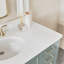 Meuble-lavabo simple 48 po ARIEL Magnolia avec plateau en vert rétro, avec comptoir en quartz blanc Carrara-2125877693-2119354773