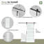 Porte de grange en bois manufacturé en verre avec trousse de quincaillerie d'installation-88893441-122584540