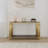 Aaradhya Wood Storage Console Table with Sturdy Metal Frame and Tempered Glass Top-1034306748