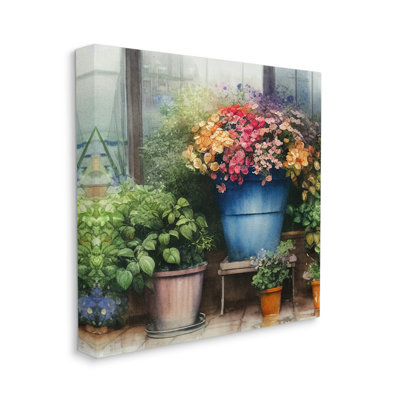 Art mural sur toile Blooming Flowers Vivid Garden par Alpenglow