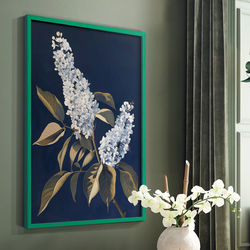 Série FLORAL CLxx - reproduction encadrée de qualité supérieure - prête à être accrochée - aucun clou requis, Vert