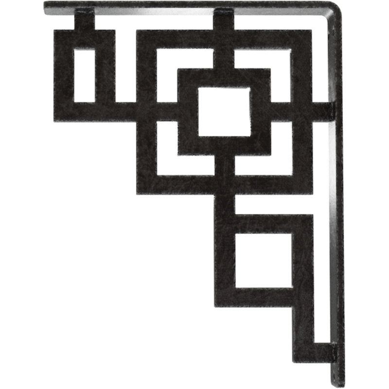 Support en fer forgé Eris, Étain antique, H 10 po x l 1,5 po x P 7,5 po