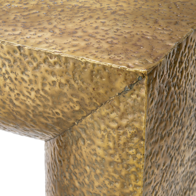 Console Table Drayton hammered vintage brass finish