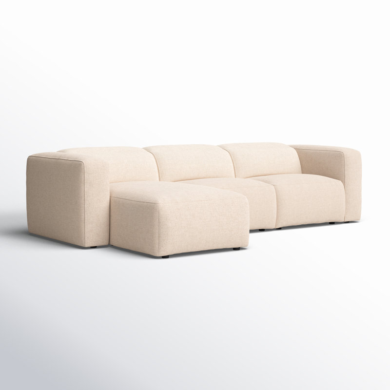 Radley 3 - Piece Upholstered Sectional, Left Hand Facing, Antigo Natural Polyester Blend