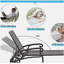 Chaise longue en aluminium coulé brun