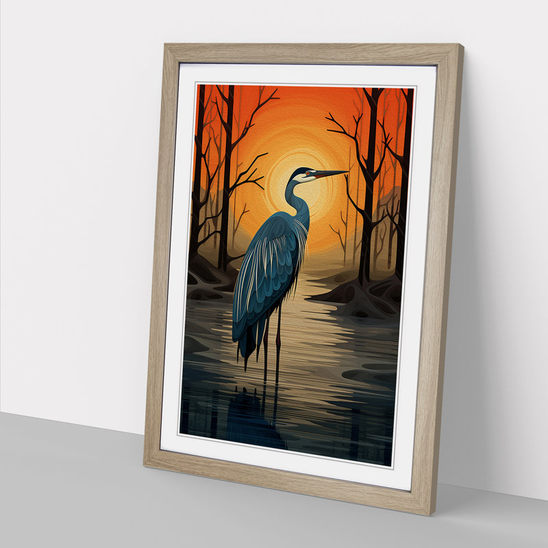 Heron Op - Framed Print