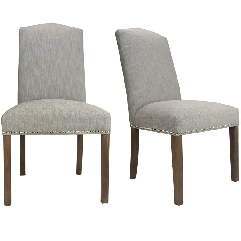 Chaises de salle à manger rembourrées Carleton Buckhorn, Platine, Noyer