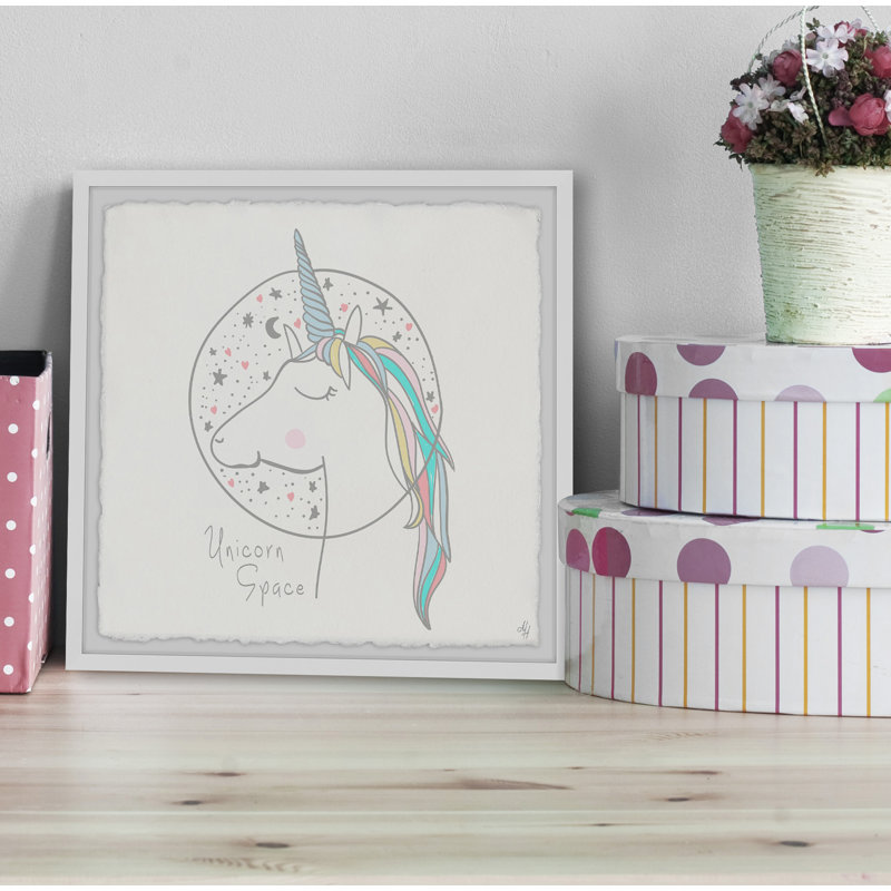 Juniata «Unicorn Space», reproduction encadrée, H 32 po x l 32 po x P 1,5 po