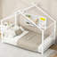 Lit plateforme simple en métal, blanc