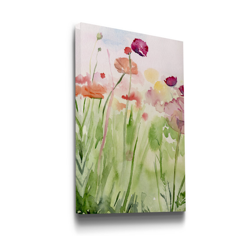 « Between the Watercolor Wildflowers I », reproduction d’art sur toile tendue, H 12 po x l 8 po x P 1 po