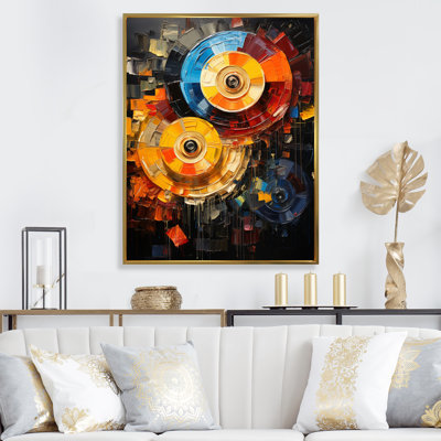 Coloré disque vinyle symphonie IV sur toile