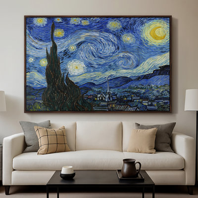 The Starry Night, 1889-Vincent van Gogh-Framed Gallery Wrapped Canvas