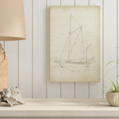 Voilier, plan V, reproduction sur toile