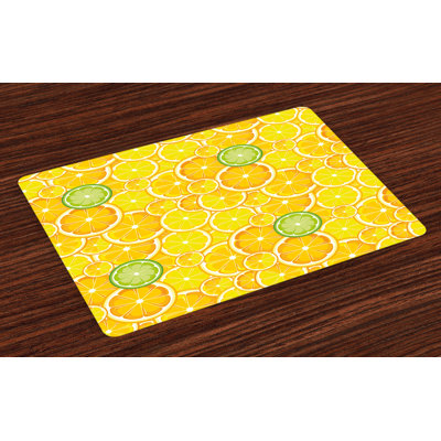 Ashvika Lemon Circles Placemat