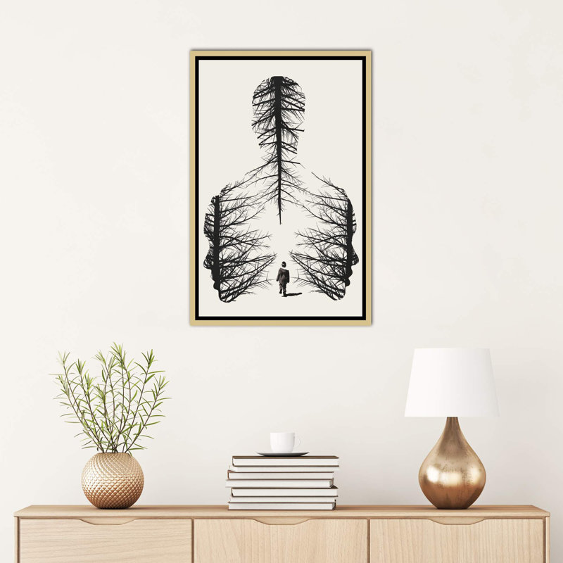 "the walk" par décor¡ niel taylor-impression sur graphiques, H 60 po x l 40po x P 1,5 po, Toile encadrée d'or