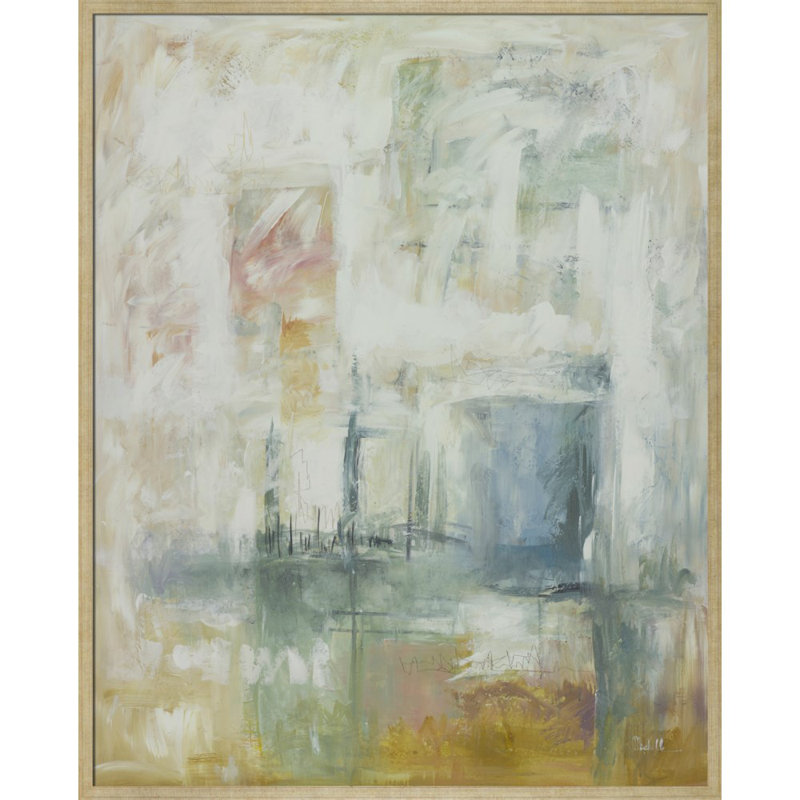 Rain is Gone - Peinture sur toile, Cadre argenté caramel